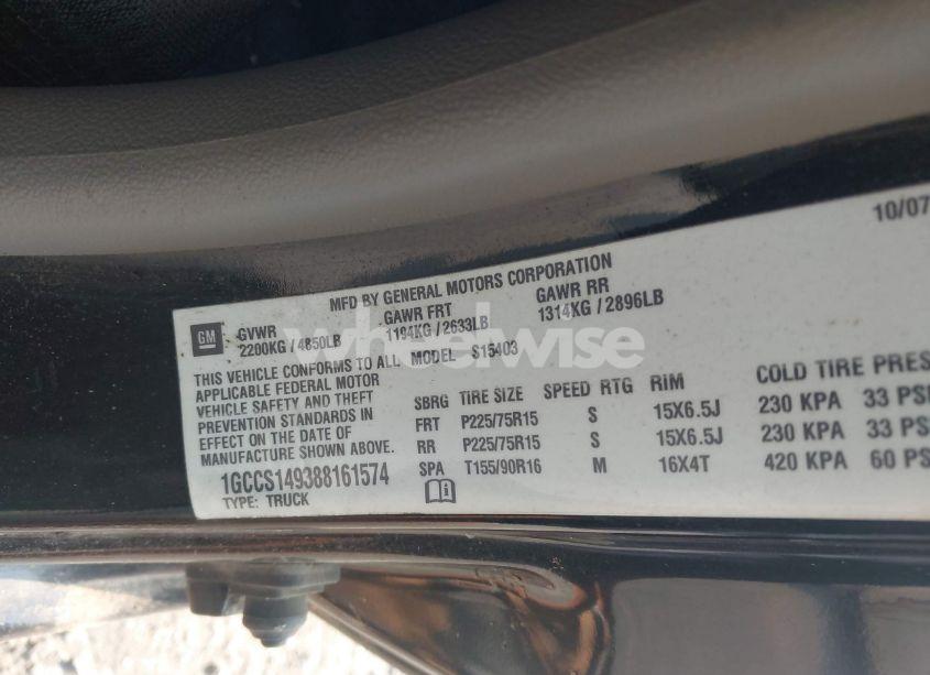 Photo 9 of 2008 Chevrolet Colorado LS (VIN 1GCCS149388161574)