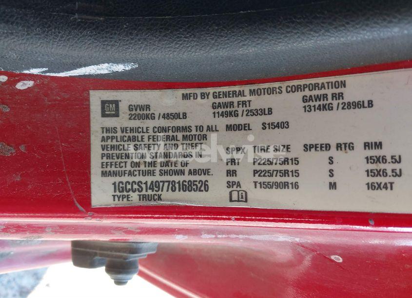 Photo 9 of 2007 Chevrolet Colorado LT (VIN 1GCCS149778168526)