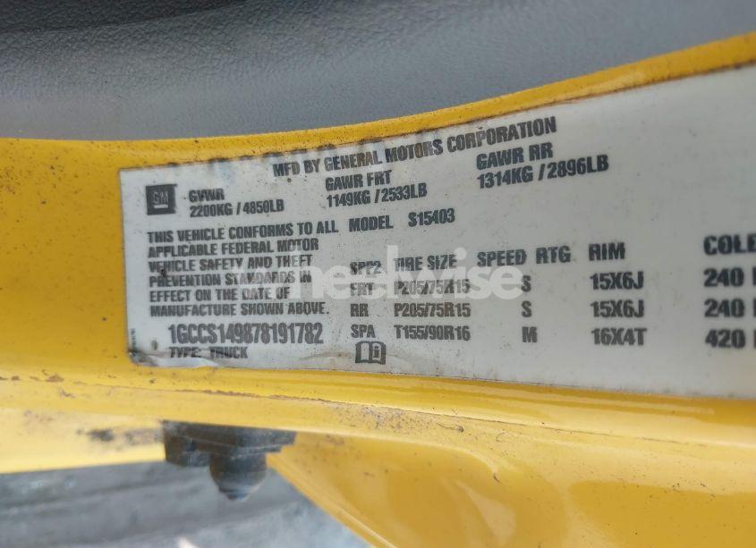 Photo 9 of 2007 Chevrolet Colorado WORK TRUCK (VIN 1GCCS149878191782)