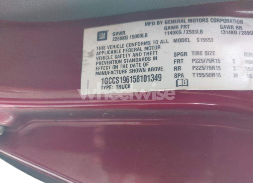 Photo 9 of 2005 Chevrolet Colorado LS (VIN 1GCCS196158101349)