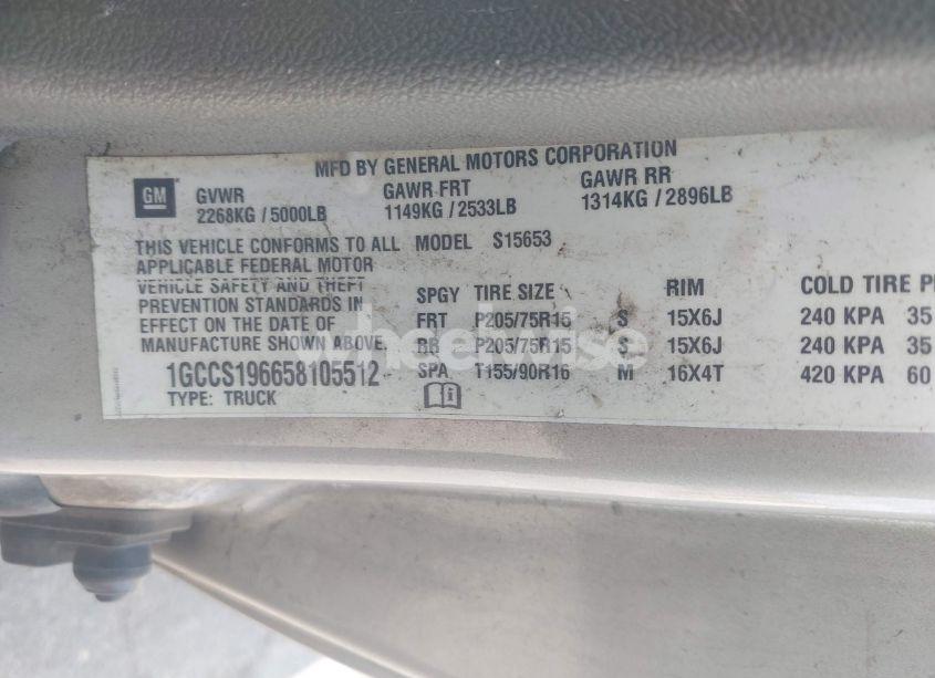 Photo 9 of 2005 Chevrolet Colorado (VIN 1GCCS196658105512)