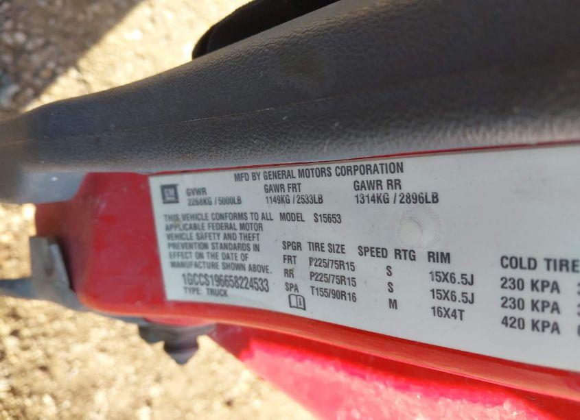 Photo 9 of 2005 Chevrolet Colorado LS (VIN 1GCCS196658224533)