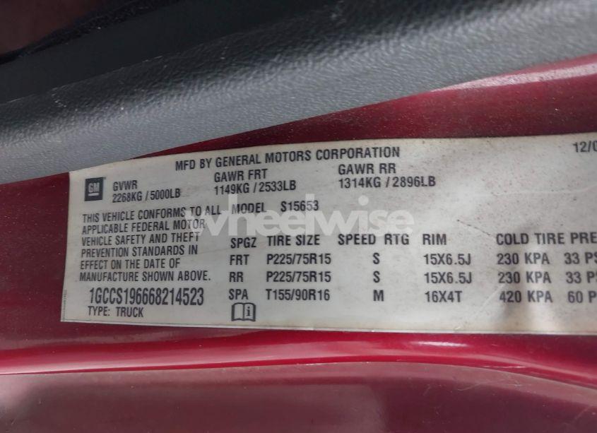 Photo 9 of 2006 Chevrolet Colorado LT (VIN 1GCCS196668214523)