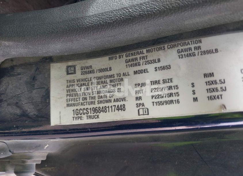 Photo 9 of 2004 Chevrolet Colorado LS (VIN 1GCCS196848117448)