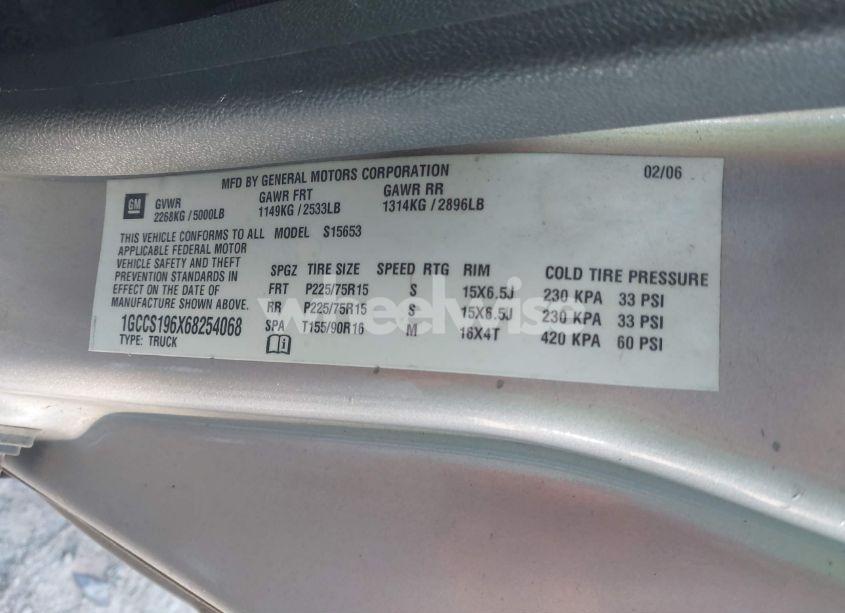 Photo 9 of 2006 Chevrolet Colorado LT (VIN 1GCCS196X68254068)