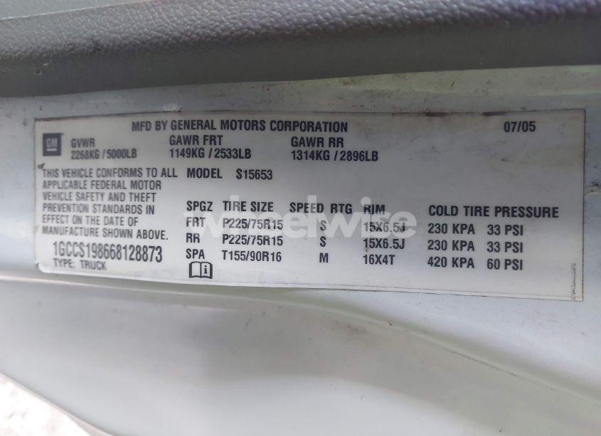 Photo 9 of 2006 Chevrolet Colorado LS (VIN 1GCCS198668128873)