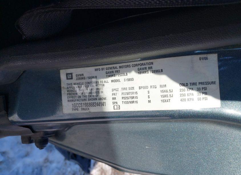 Photo 9 of 2006 Chevrolet Colorado LT (VIN 1GCCS198868244141)