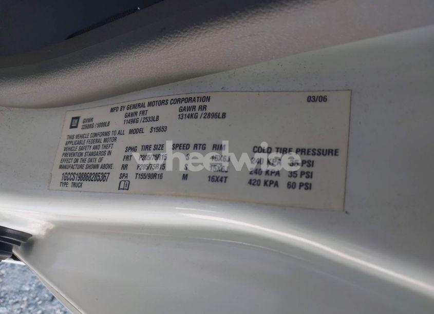 Photo 9 of 2006 Chevrolet Colorado WORK TRUCK (VIN 1GCCS198868285367)