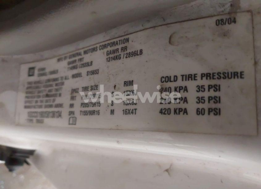 Photo 9 of 2005 Chevrolet Colorado (VIN 1GCCS198X58136134)