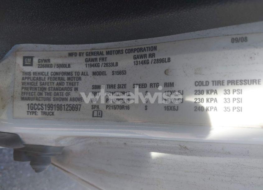 Photo 9 of 2009 Chevrolet Colorado LT (VIN 1GCCS199198125697)