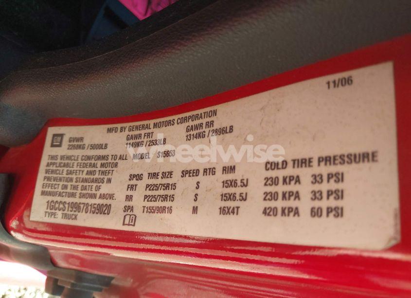 Photo 9 of 2007 Chevrolet Colorado LT (VIN 1GCCS199678159020)