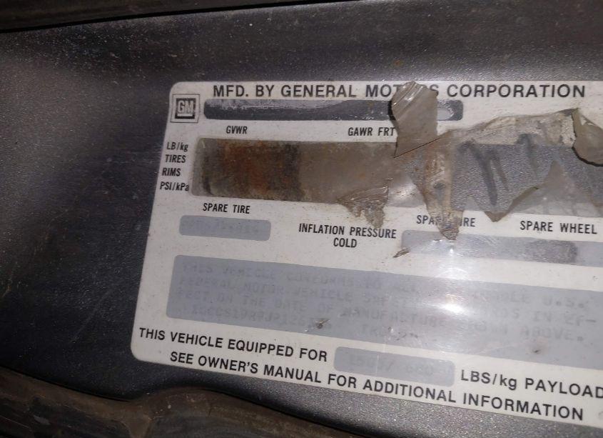 Photo 9 of 1988 Chevrolet S TRUCK S10 (VIN 1GCCS19R9J2126376)