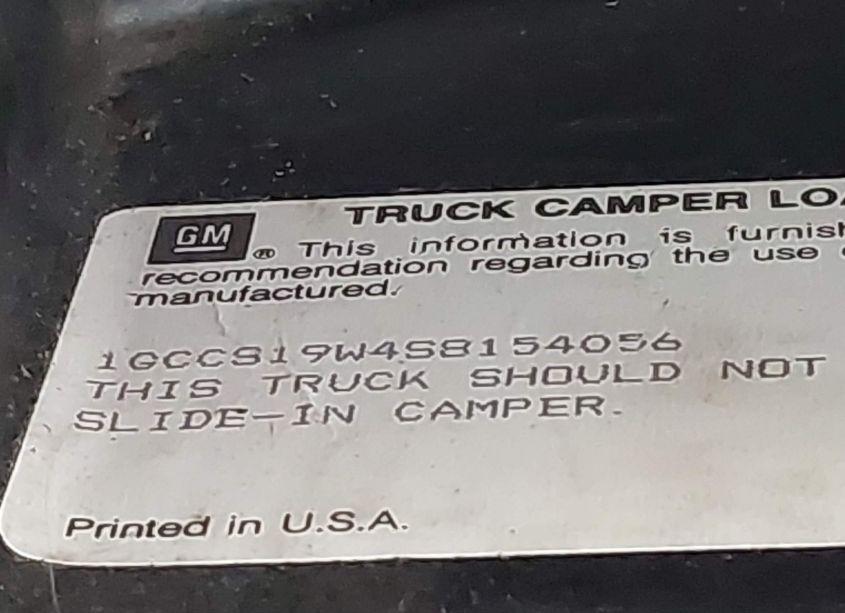 Photo 9 of 1995 Chevrolet S TRUCK S10 (VIN 1GCCS19W4S8154056)