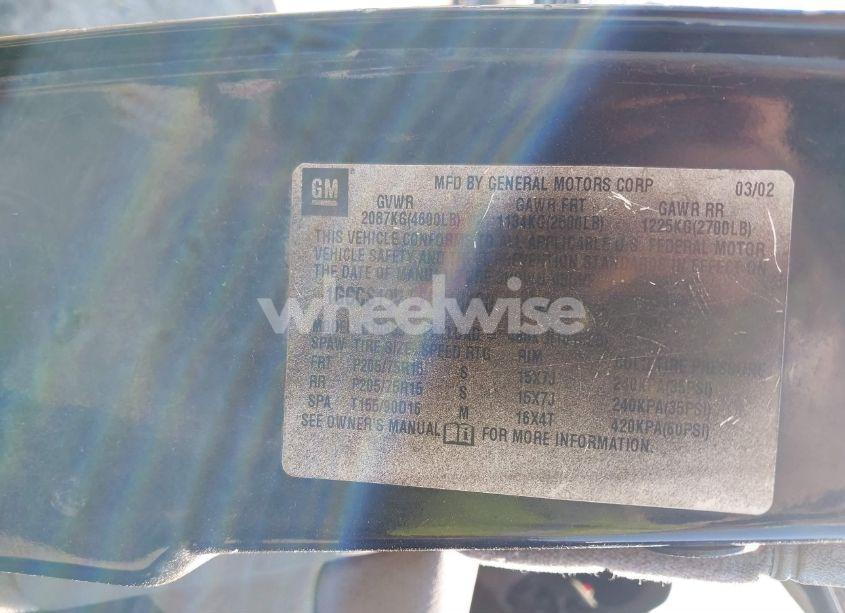 Photo 9 of 2002 Chevrolet S-10 LS (VIN 1GCCS19W528218430)