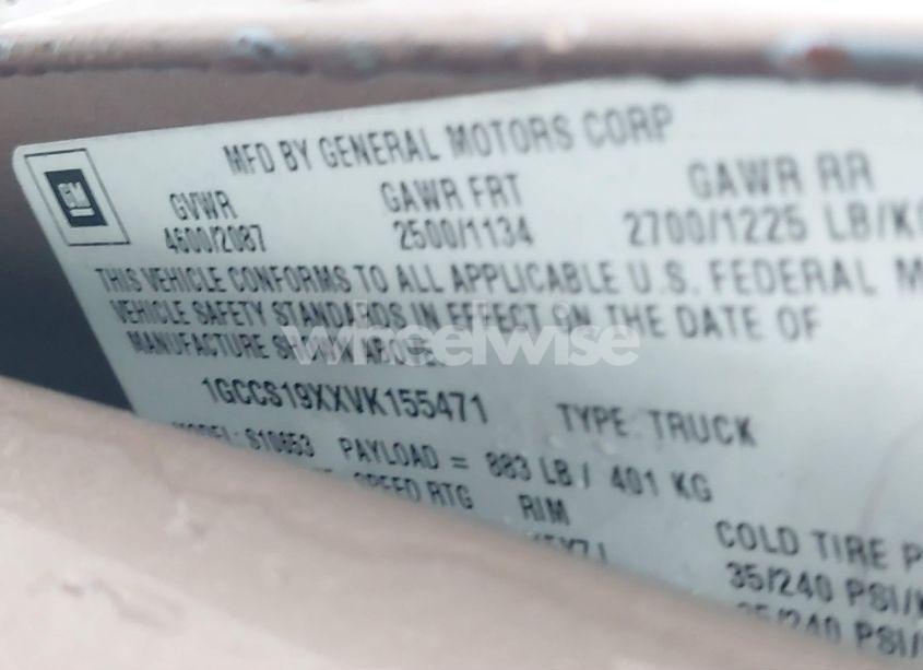 Photo 9 of 1997 Chevrolet S-10 LS FLEETSIDE (VIN 1GCCS19XXVK155471)