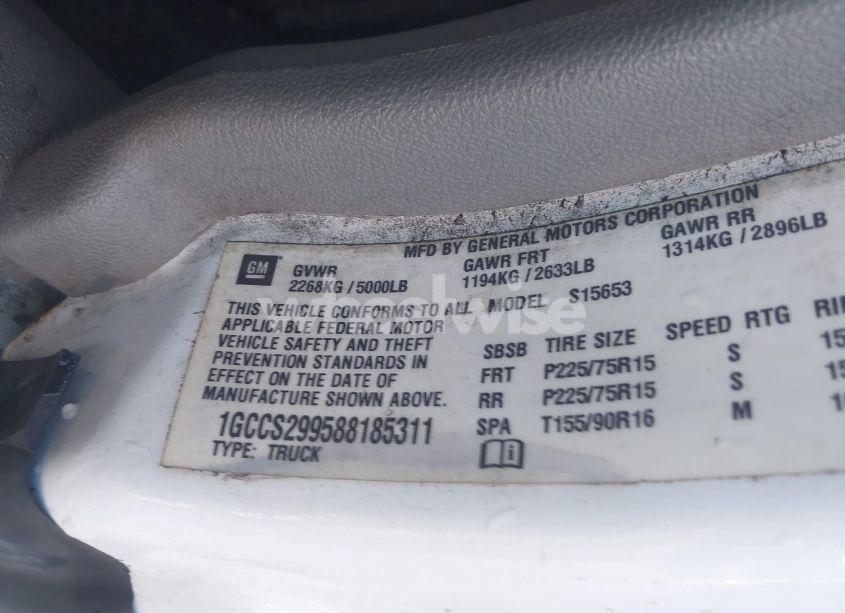 Photo 9 of 2008 Chevrolet Colorado LS (VIN 1GCCS299588185311)