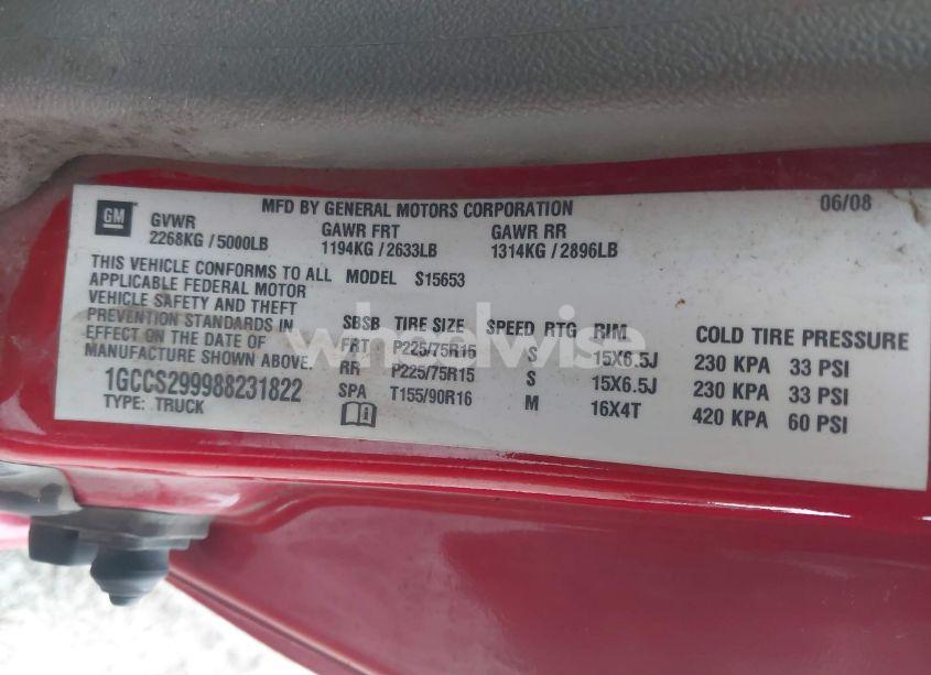 Photo 9 of 2008 Chevrolet Colorado LS (VIN 1GCCS299988231822)