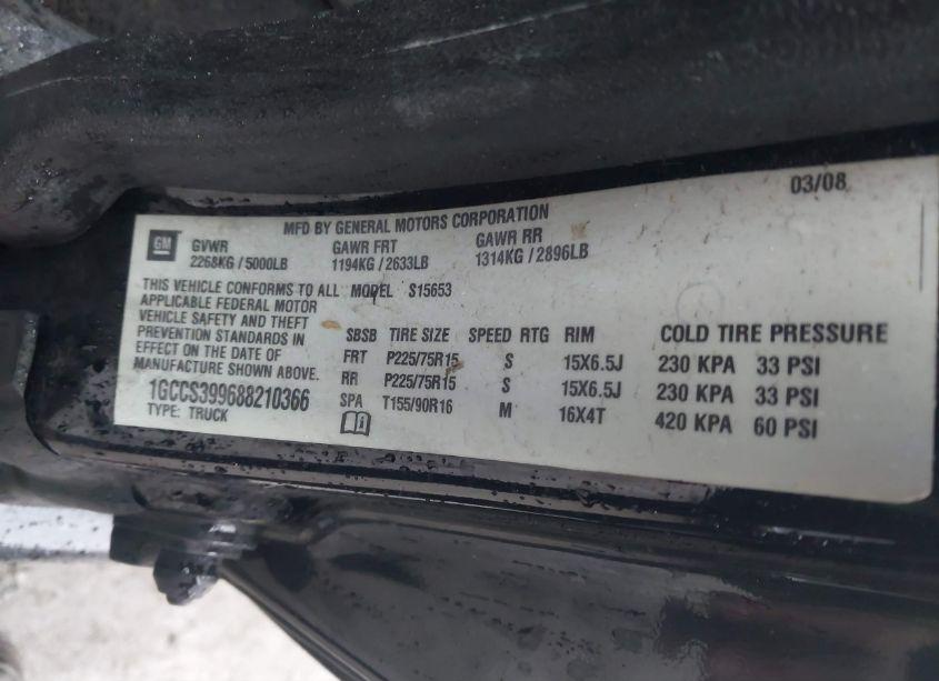 Photo 9 of 2008 Chevrolet Colorado LT (VIN 1GCCS399688210366)