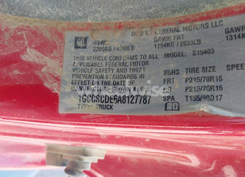 Photo 9 of 2010 Chevrolet Colorado LT (VIN 1GCCSCDE6A8127787)