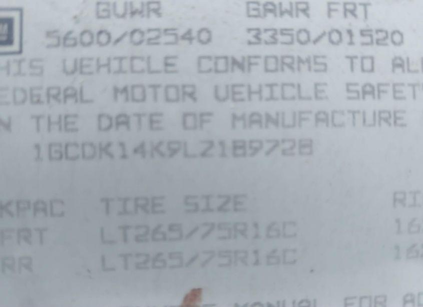 Photo 8 of 1990 Chevrolet Gmt-400 K1500 (VIN 1GCDK14K9LZ189728)