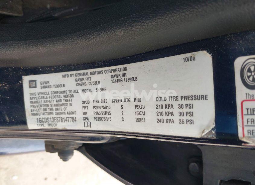 Photo 9 of 2007 Chevrolet Colorado LT (VIN 1GCDS13E878147784)