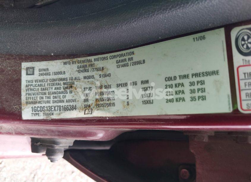 Photo 9 of 2007 Chevrolet Colorado LT (VIN 1GCDS13EX78166384)