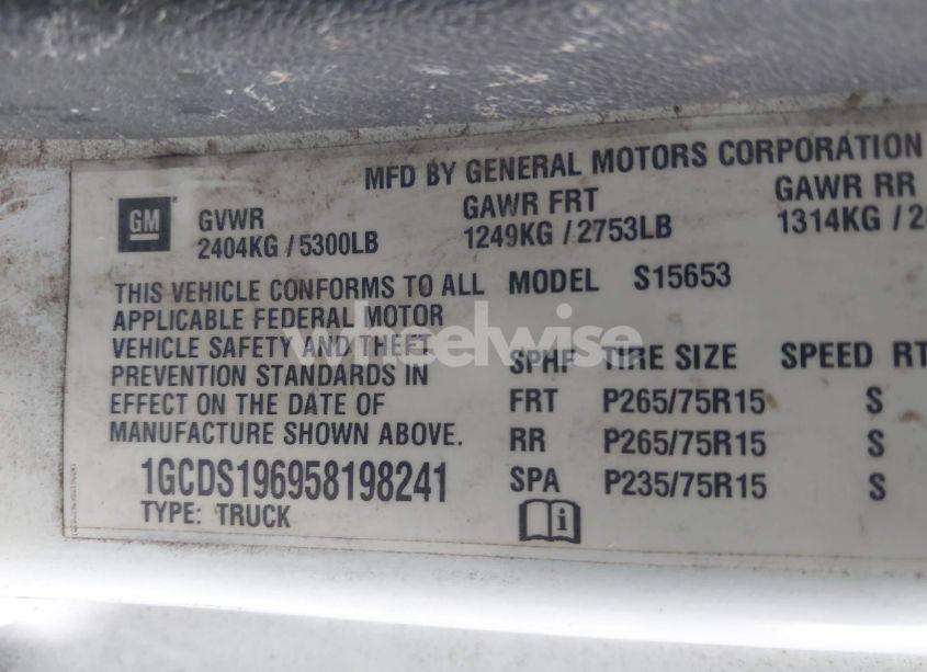 Photo 9 of 2005 Chevrolet Colorado LS (VIN 1GCDS196958198241)