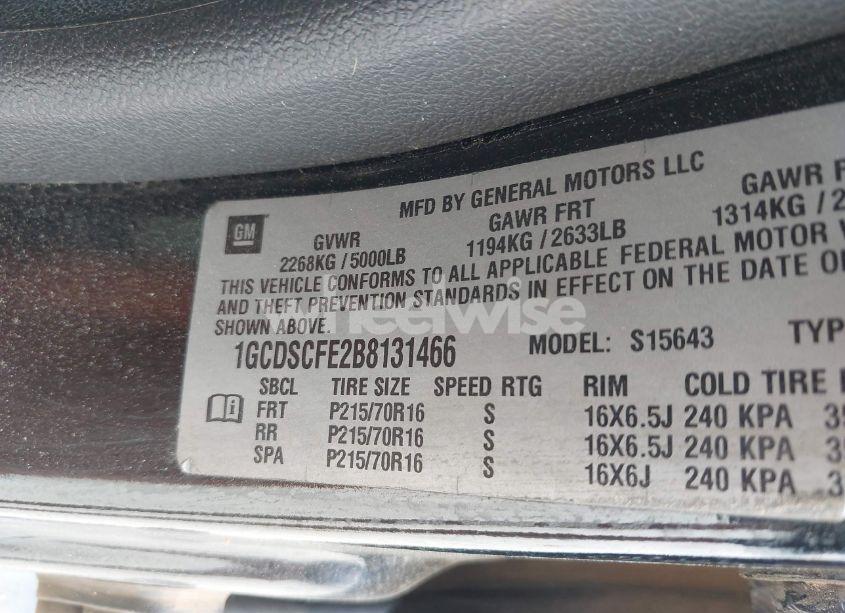 Photo 9 of 2011 Chevrolet Colorado 1LT (VIN 1GCDSCFE2B8131466)