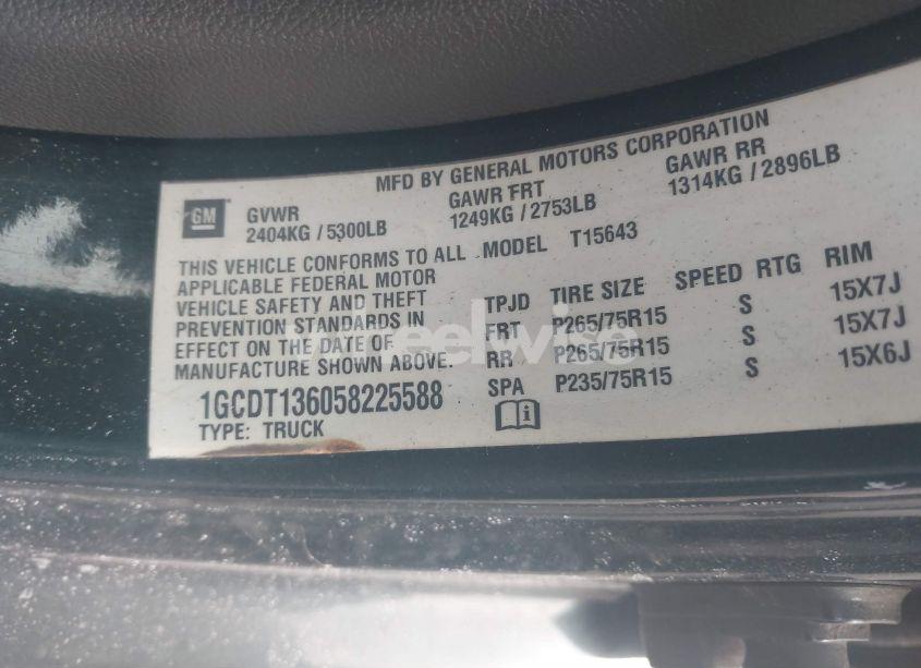 Photo 9 of 2005 Chevrolet Colorado LS (VIN 1GCDT136058225588)