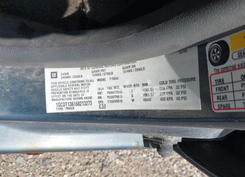 Photo 9 of 2006 Chevrolet Colorado LT (VIN 1GCDT136168213273)