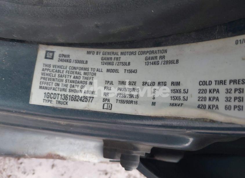 Photo 9 of 2006 Chevrolet Colorado LT (VIN 1GCDT136168242577)