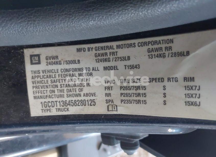 Photo 9 of 2005 Chevrolet Colorado LS (VIN 1GCDT136458280125)