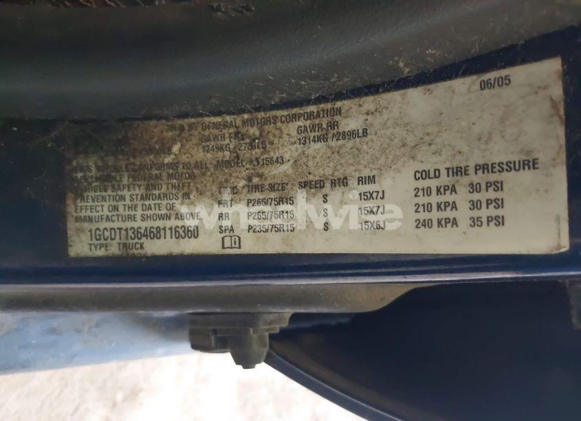 Photo 9 of 2006 Chevrolet Colorado LT (VIN 1GCDT136468116360)