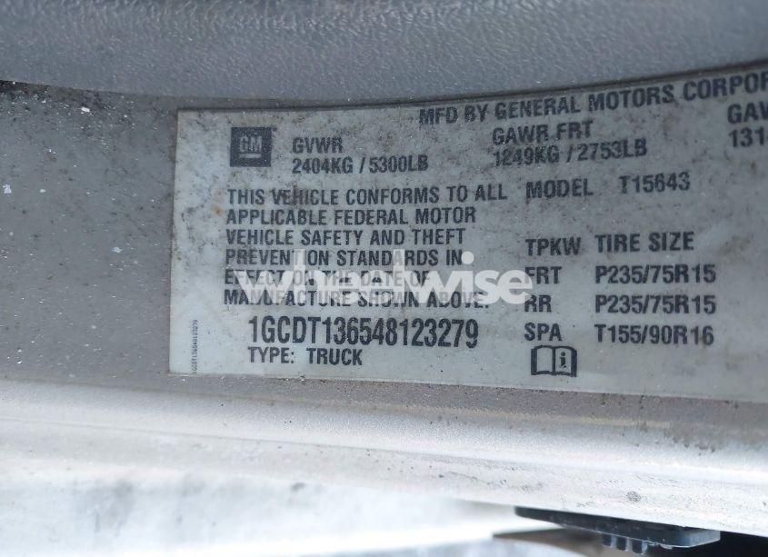 Photo 9 of 2004 Chevrolet Colorado LS (VIN 1GCDT136548123279)