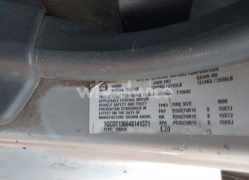 Photo 9 of 2004 Chevrolet Colorado LS (VIN 1GCDT136648141371)