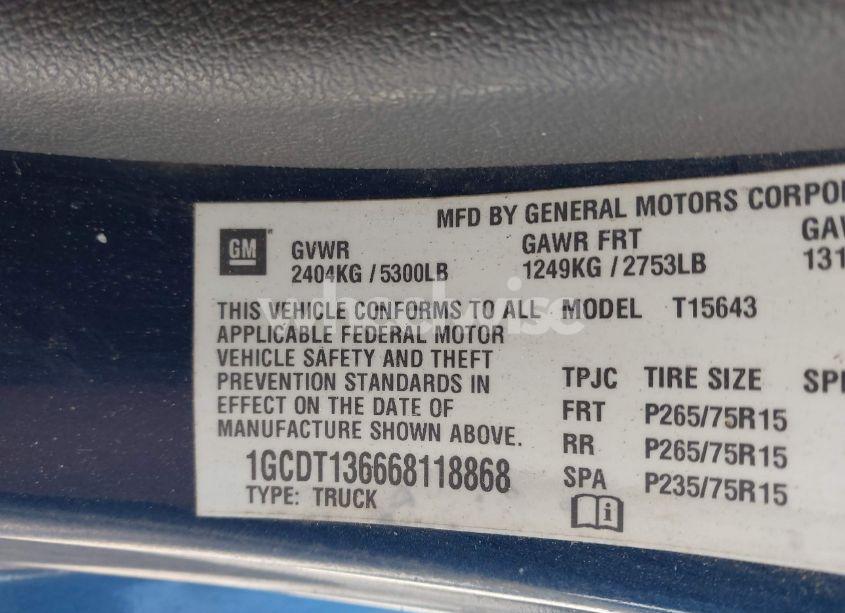 Photo 9 of 2006 Chevrolet Colorado LT (VIN 1GCDT136668118868)