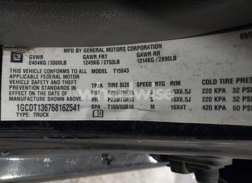 Photo 9 of 2006 Chevrolet Colorado LT (VIN 1GCDT136768162541)