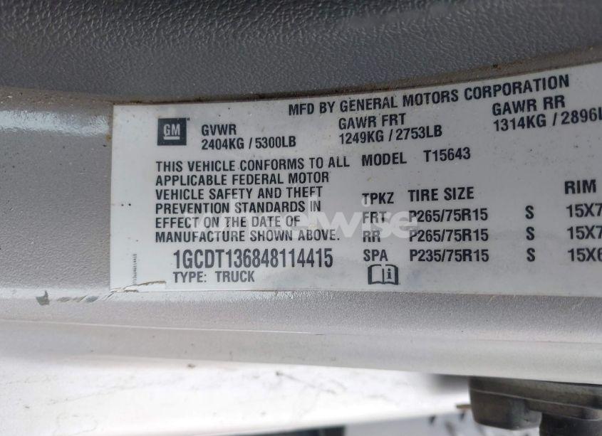 Photo 9 of 2004 Chevrolet Colorado LS (VIN 1GCDT136848114415)