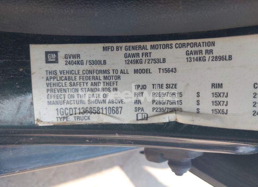 Photo 9 of 2005 Chevrolet Colorado LS (VIN 1GCDT136858110687)