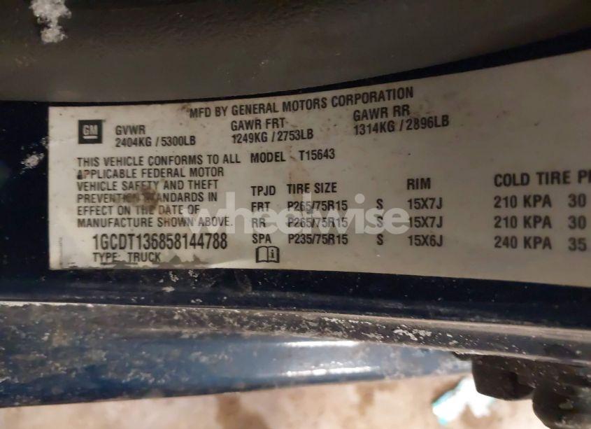 Photo 9 of 2005 Chevrolet Colorado LS (VIN 1GCDT136858144788)