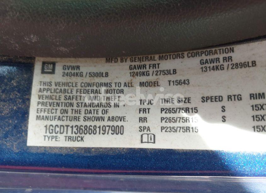 Photo 9 of 2006 Chevrolet Colorado LT (VIN 1GCDT136868197900)