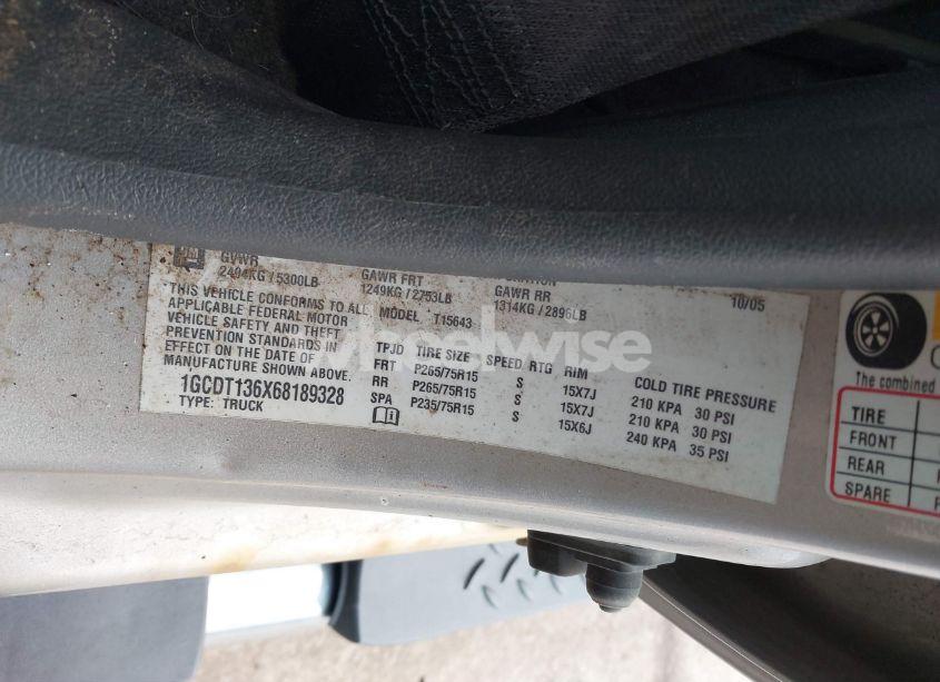 Photo 9 of 2006 Chevrolet Colorado LT (VIN 1GCDT136X68189328)