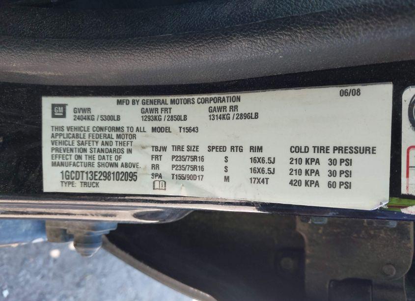 Photo 9 of 2009 Chevrolet Colorado LT (VIN 1GCDT13E298102095)