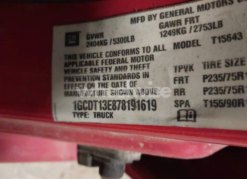 Photo 9 of 2007 Chevrolet Colorado LT (VIN 1GCDT13E878191619)