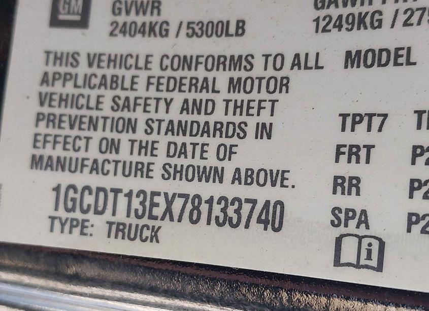 Photo 9 of 2007 Chevrolet Colorado LT (VIN 1GCDT13EX78133740)