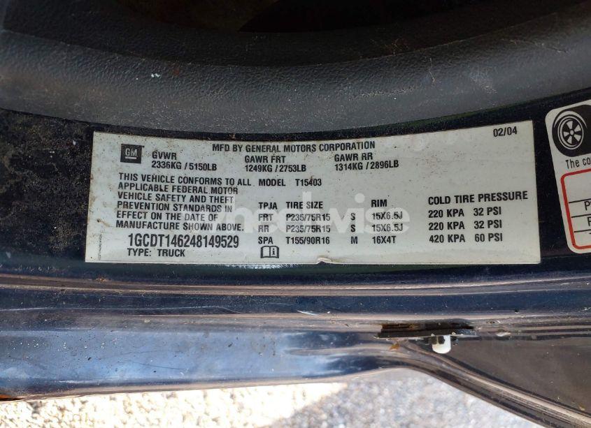 Photo 9 of 2004 Chevrolet Colorado LS (VIN 1GCDT146248149529)