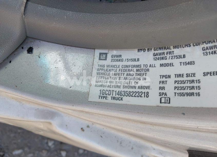 Photo 9 of 2005 Chevrolet Colorado (VIN 1GCDT146358223218)