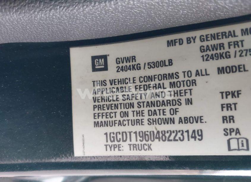 Photo 9 of 2004 Chevrolet Colorado LS (VIN 1GCDT196048223149)