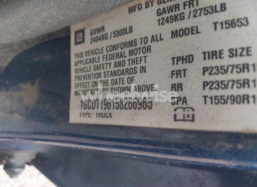 Photo 9 of 2005 Chevrolet Colorado LS (VIN 1GCDT196158266965)