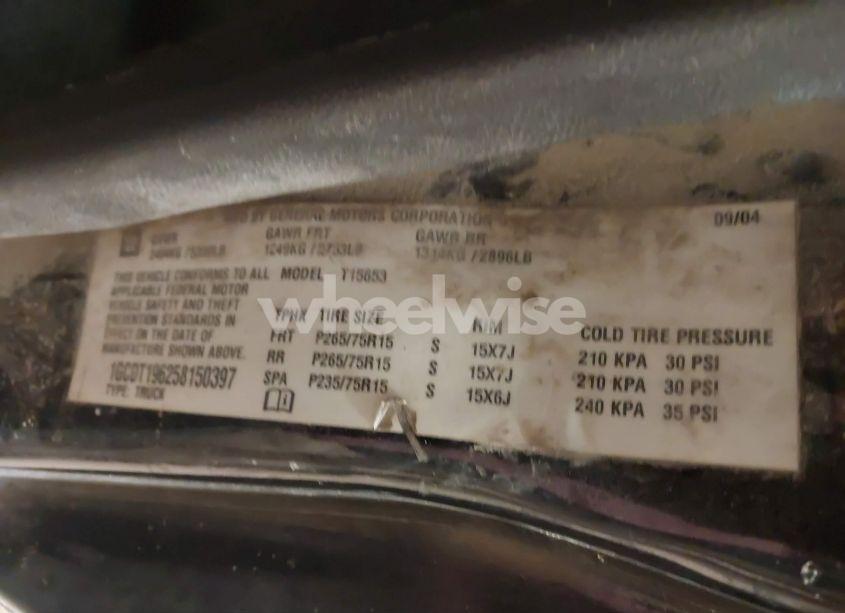 Photo 9 of 2005 Chevrolet Colorado LS (VIN 1GCDT196258150397)